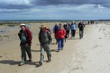 Walking towards Bamburgh