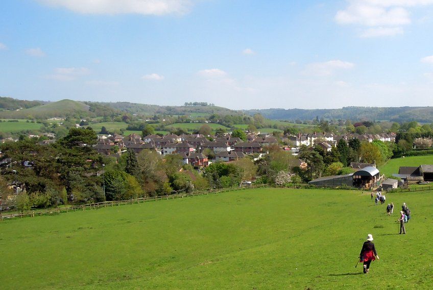 DursleyView848 Back in Dursley with Cam Peak and Downham Hill in background after our North Nibley walk