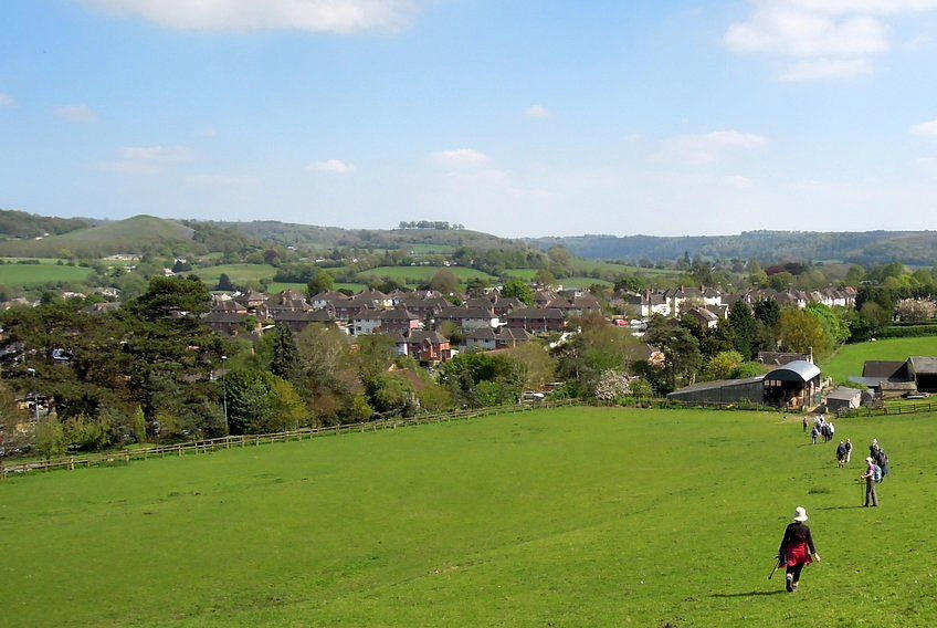 Image2 Back in Dursley with Cam Peak and Downham Hill in background after our North Nibley walk