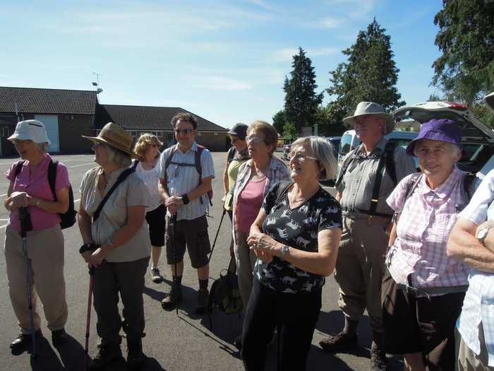 A wonderfully sunny morning brings out 26 of us on Anne's walk