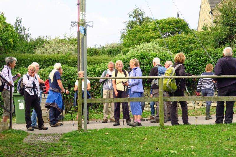 A pause at Whiteshill for Denys and Caroline to join us