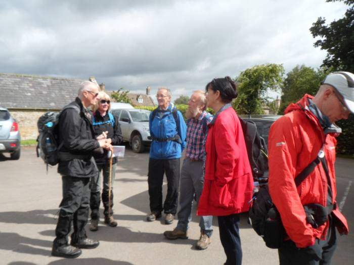 We are joined for Ann and Tim's walk by Ramblers from Stratford-upon-Avon and Durham
