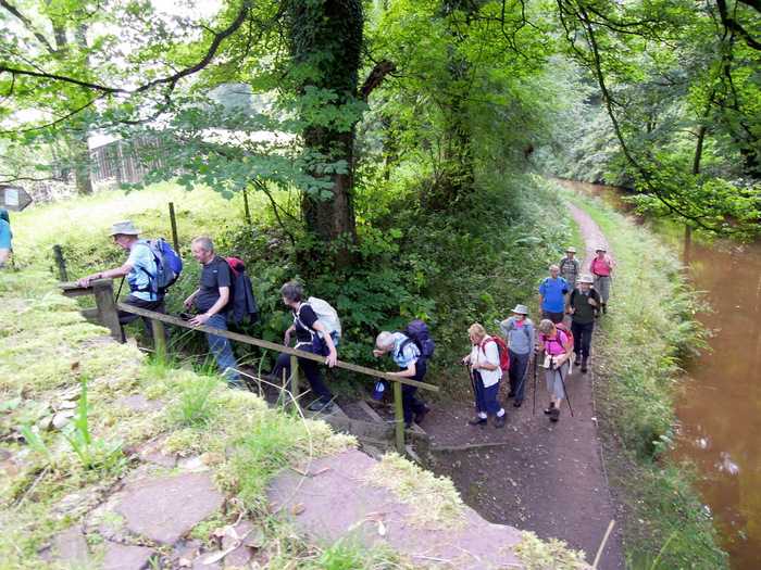 After a mile we leave the towpath