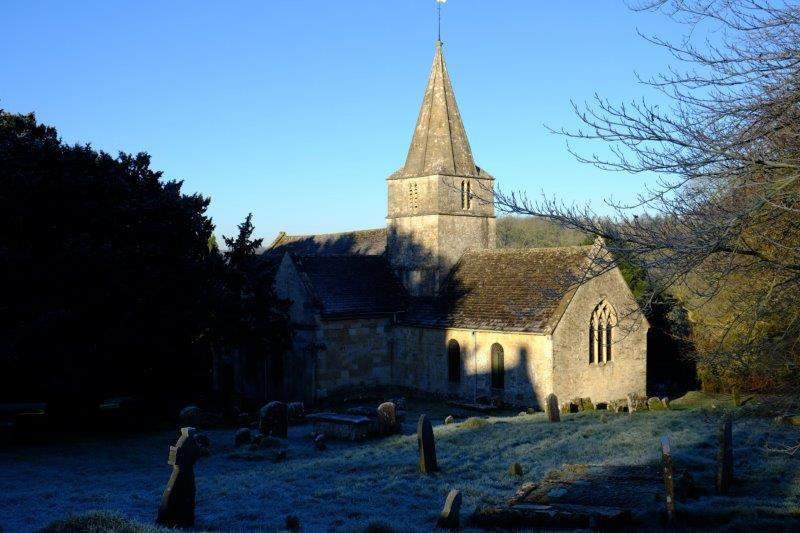 Starting place. Sapperton Church