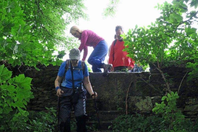 Over an old stone stile
