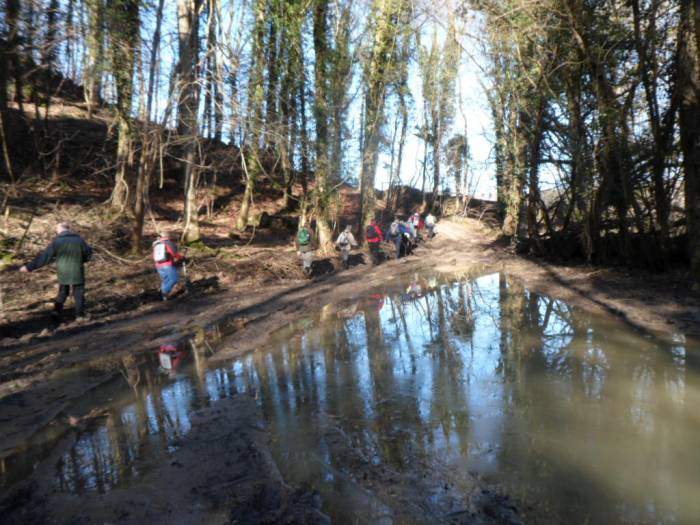 And pass "Ann's puddle" - much drier than it was on 2nd January!