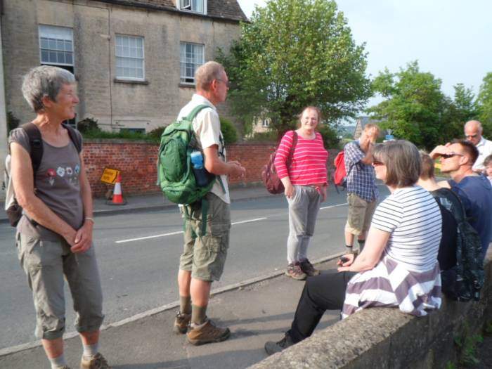 Steve and Rosemary meet everyone outside The Hog in Horsley
