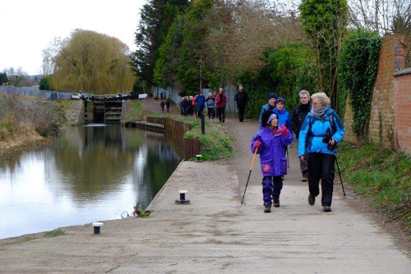 Then head along the towpath