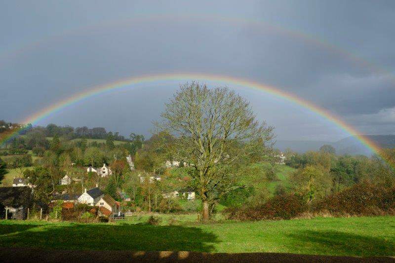 A rainbow framing Pitchcombe