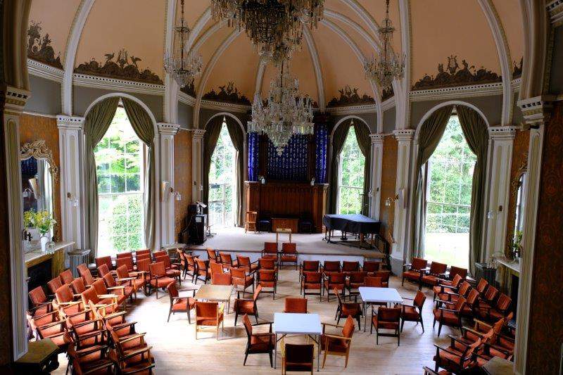 The music room/church at the hotel