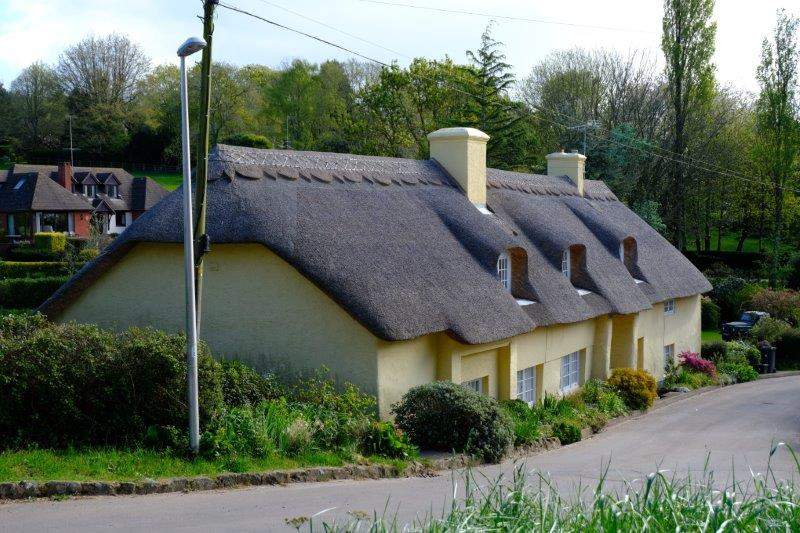 Past a recently refurbished thatch cottage