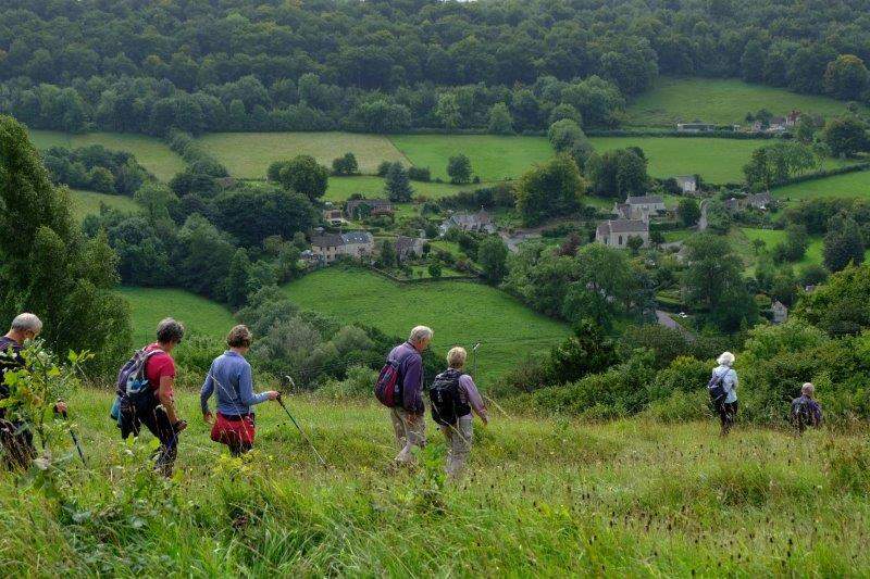 Our route then taking us across Sheepscombe Common and back to the village