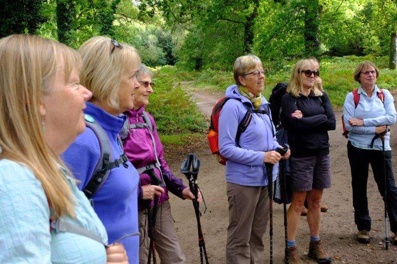  Rapt attention from the ladies as Mike gives a pre walk talk