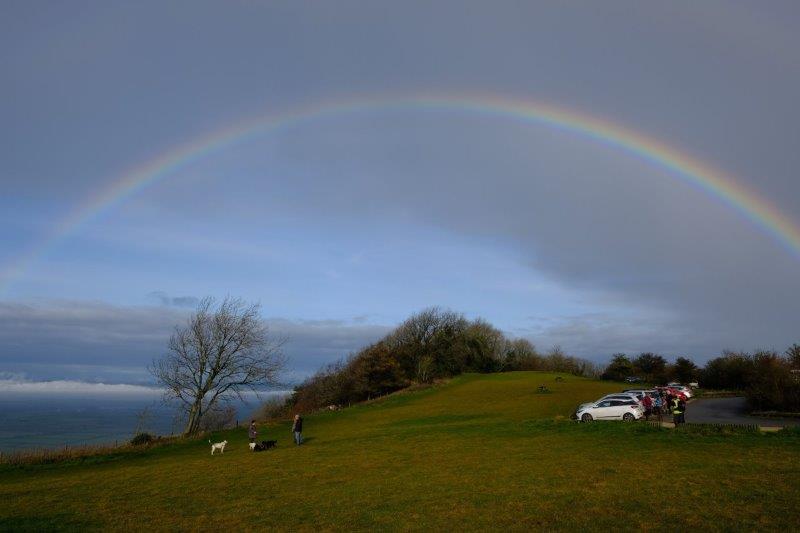 Could be a pot at each end. We gather at Coaley Peak