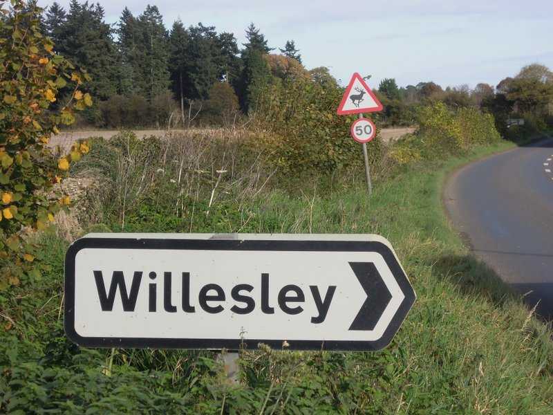 Crossing the road into Wiltshire