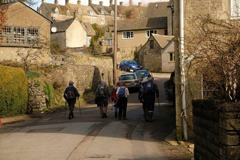 Heading up into the village