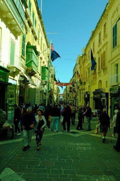 Typical street in old Valletta