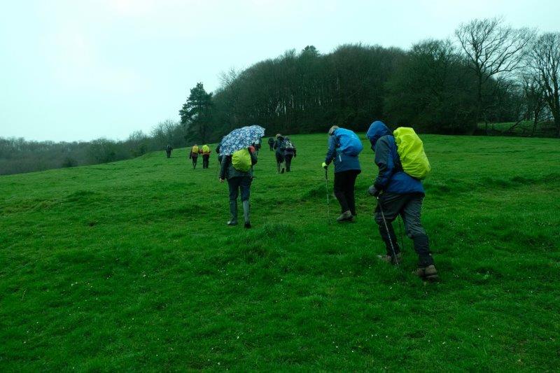 As Colin leads us up Uley Bury