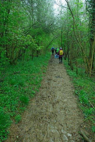 Then following a very muddy path