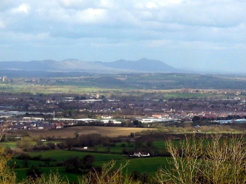 A good view over Gloucester to the Malverns