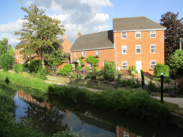 A nice garden by the canal