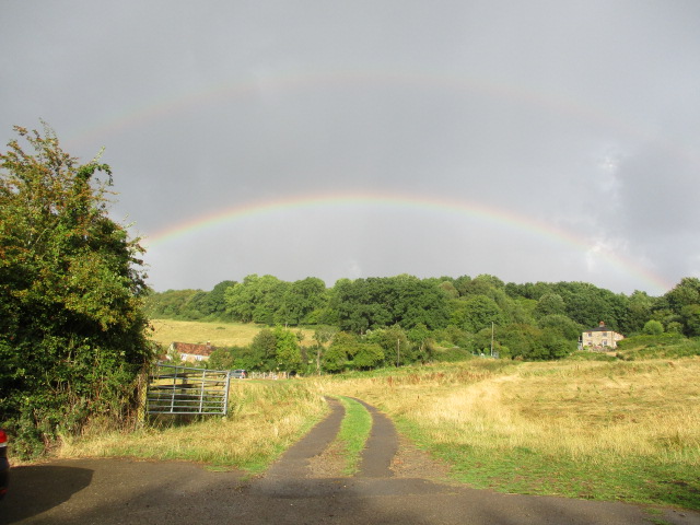 6.20 and a heavy shower but it does generate this double rainbow