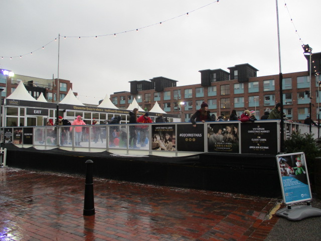 Skaters on the ice rink