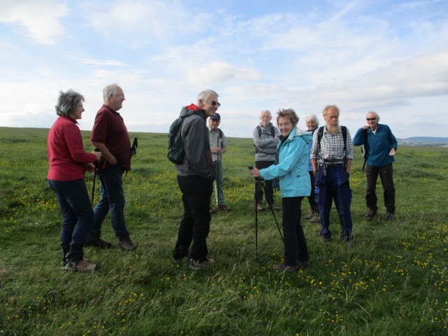 Everyone gathers for Tim's walk