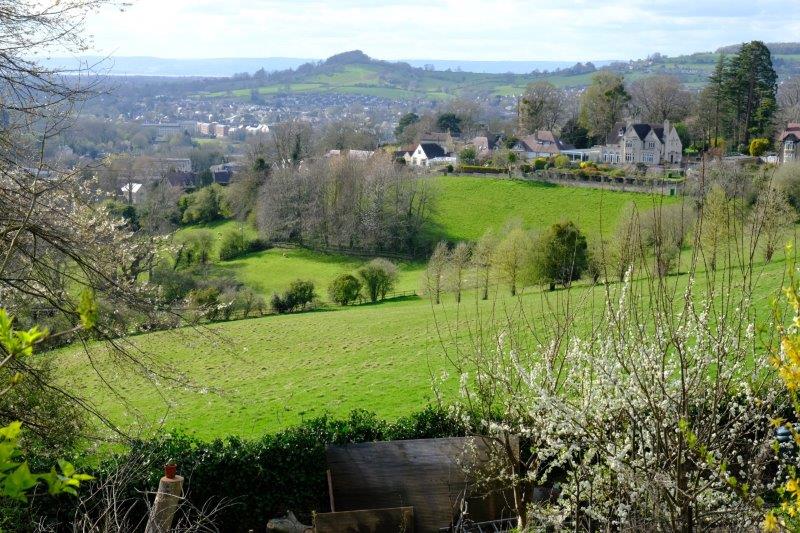 Across the valley to the old vicarage and parish church