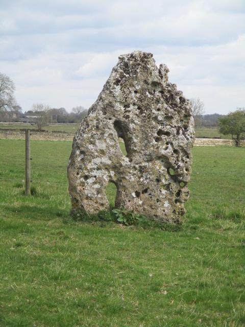 The Long Stone at Minch. Thought to be the closing stone of a burial chamber