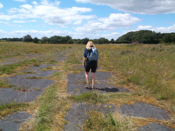 A former runway.  80 years ago WW2 planes would take off and land  here.  I think Sheelagh is safe.