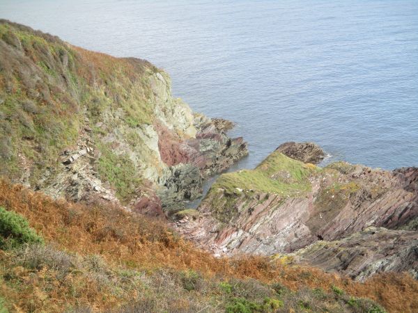 Colourful rock strata