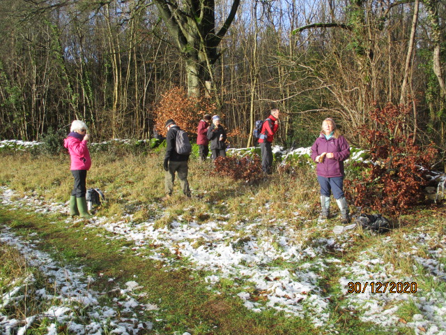 Socially distanced coffee stop in th esunshine. Only 8 turned up for the walk