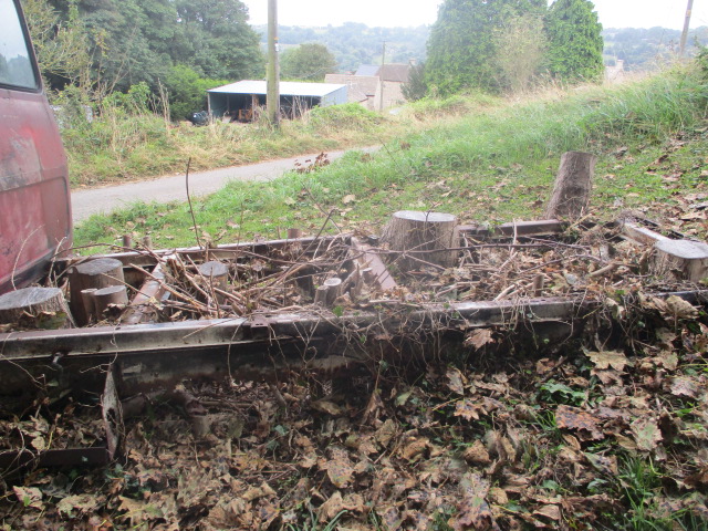 They have cut the trees growing through the back of this car, but it still isn’t going anywhere