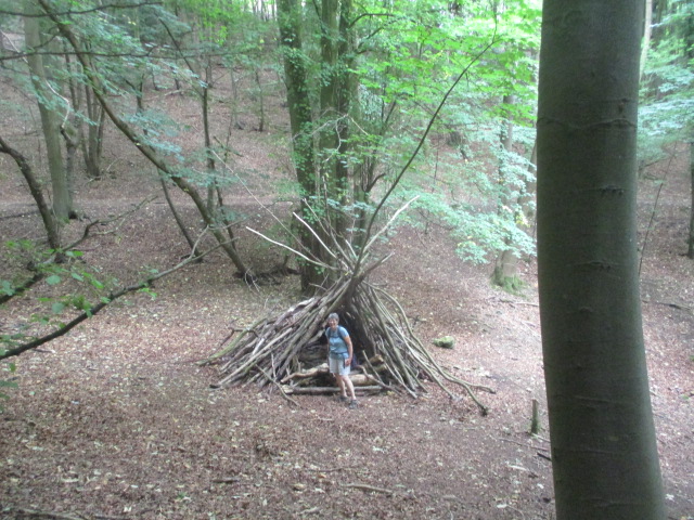 Into Manor Woods where Ann shows off her eco-house