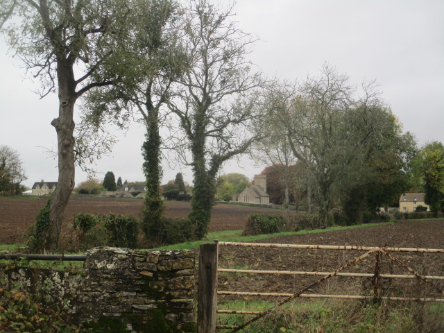 Looking back at the village and church