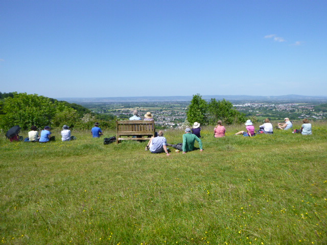 Lunch on Selsley Common with a view